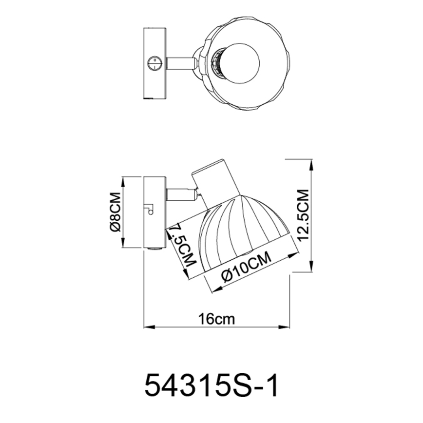 Globo - Nástěnné bodové svítidlo 1xE14/40W/230V černá
