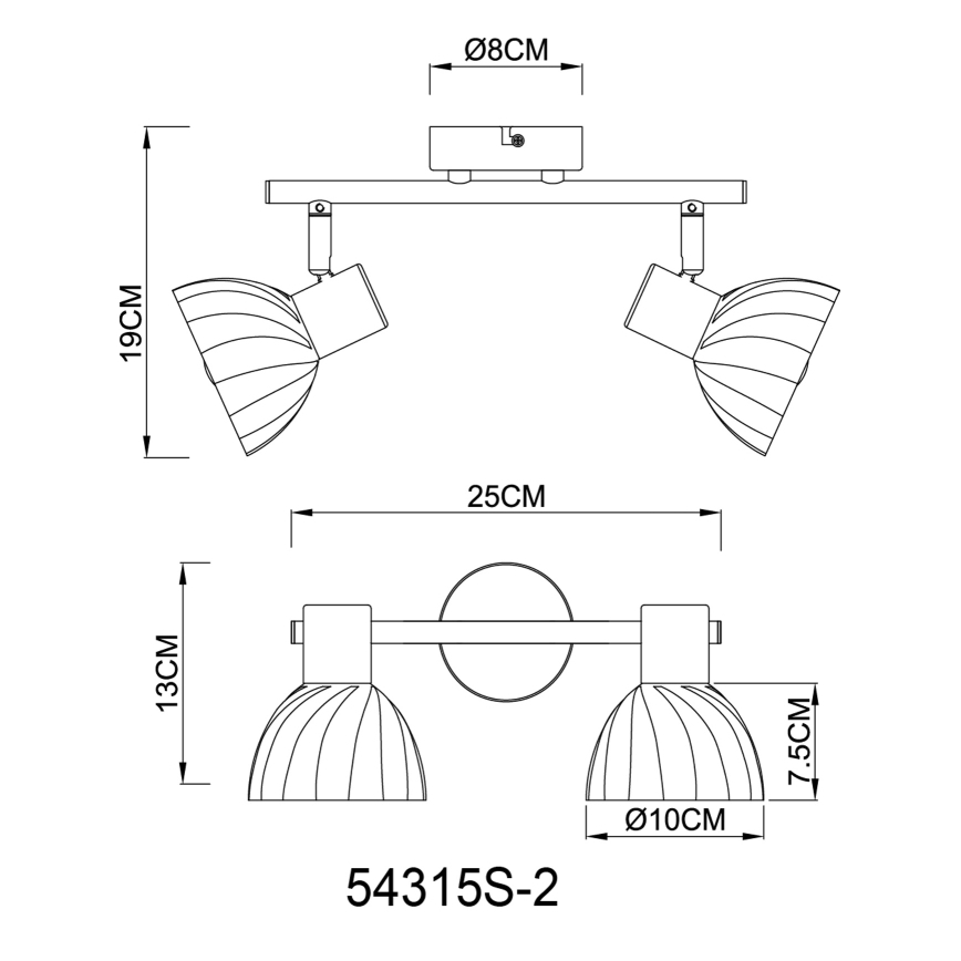 Globo - Bodové svítidlo 2xE14/40W/230V černá