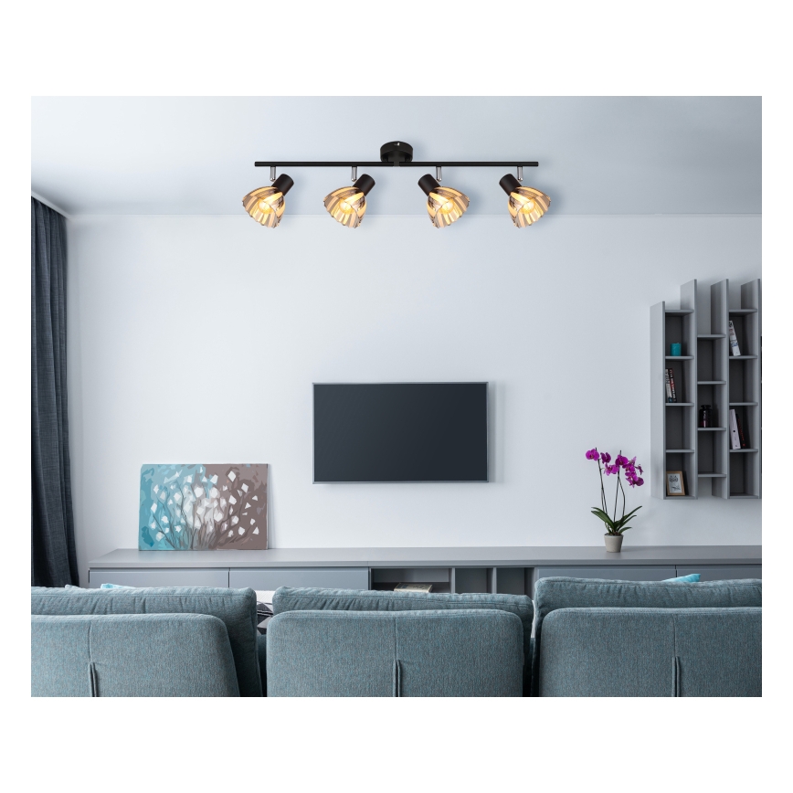 Globo - Bodové svítidlo 4xE14/40W/230V černá