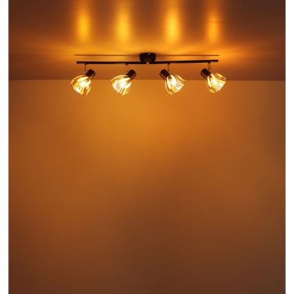 Globo - Bodové svítidlo 4xE14/40W/230V černá