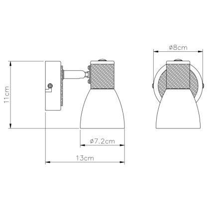 Globo - Bodové svítidlo 1xE14/40W/230V jasan