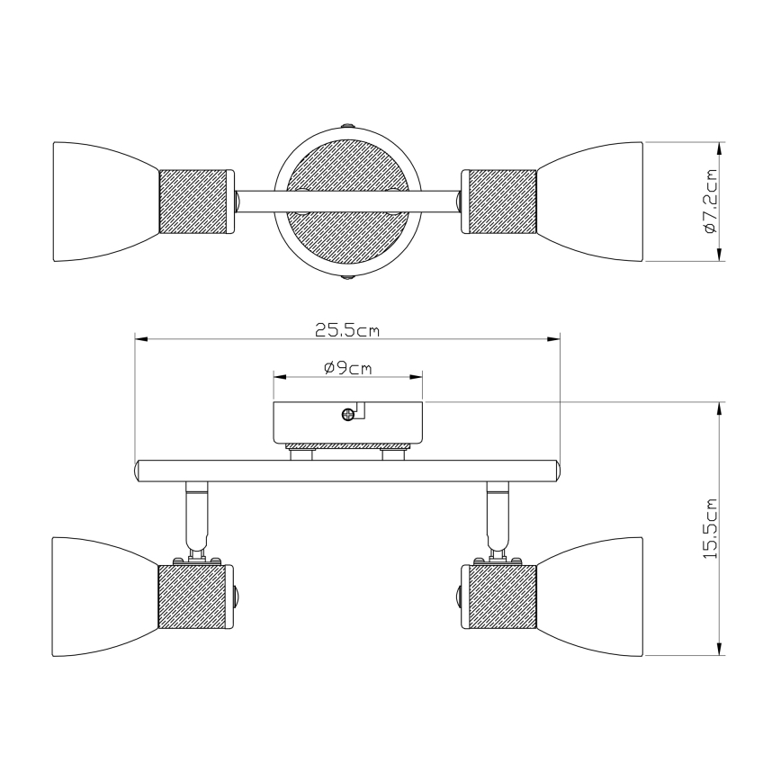 Globo - Bodové svítidlo 2xE14/40W/230V jasan