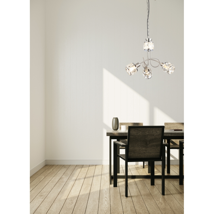 Globo - LED Lustr na řetězu 3xE14/40W/230V + LED/5W