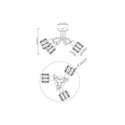 Globo - Přisazený lustr 3xE14/40W/230V