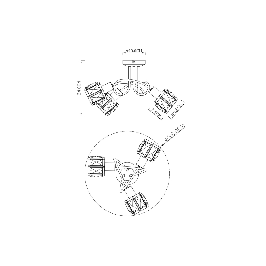 Globo - Přisazený lustr 3xE14/40W/230V