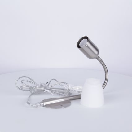 Globo - Flexibilní lampička 1xE14/40W/230V matný chrom