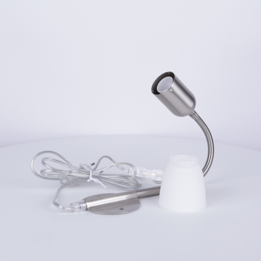 Globo - Flexibilní lampička 1xE14/40W/230V matný chrom