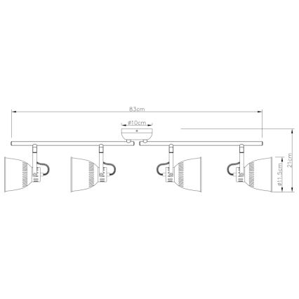 Globo 54651-4 - Bodové svítidlo HERNAN 4xE14/40W/230V