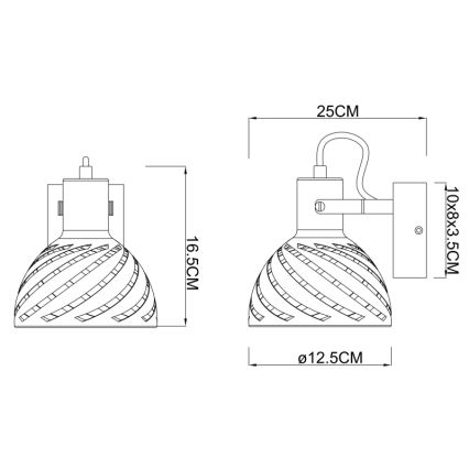 Globo - Nástěnné bodové svítidlo 1xE27/40W/230V