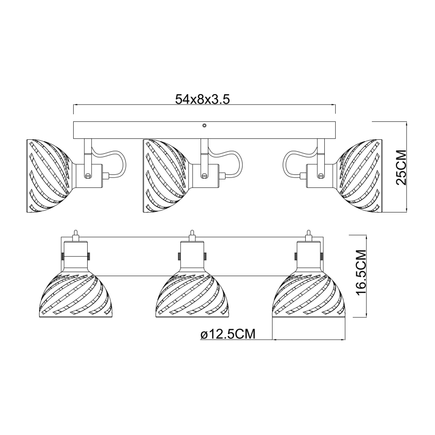 Globo - Bodové svítidlo 3xE27/40W/230V