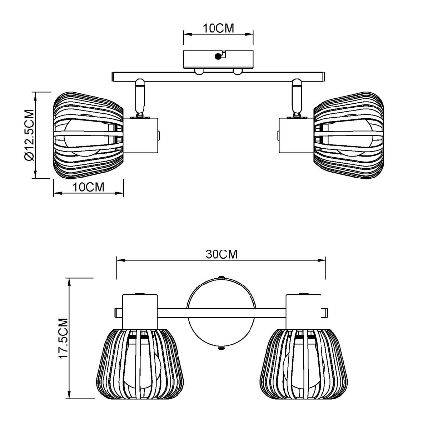 Globo - Bodové svítidlo 2xE27/40W/230V