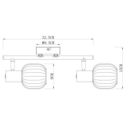 Globo - Bodové svítidlo 2xE14/40W/230V