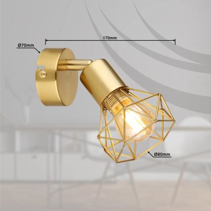 Globo - Nástěnné bodové svítidlo 1xE14/40W/230V zlatá