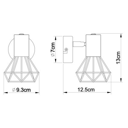 Globo - Nástěnné bodové svítidlo 1xE14/40W/230V černá