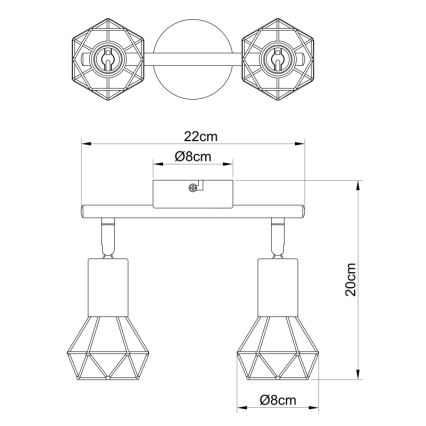 Globo - Bodové svítidlo 2xE14/40W/230V