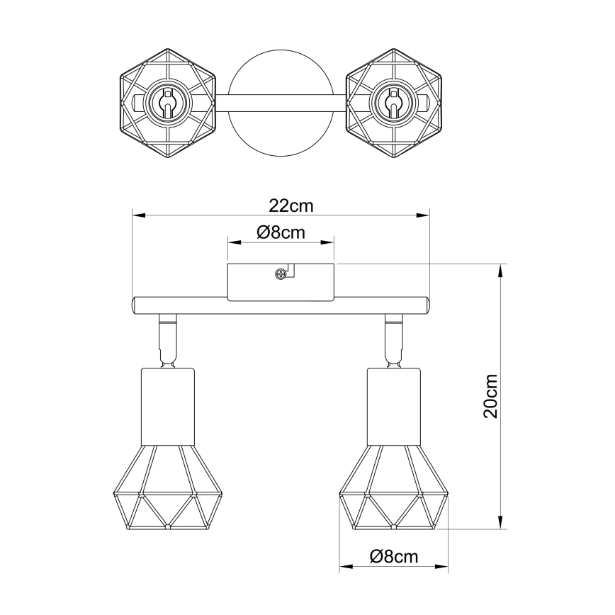 Globo - Bodové svítidlo 2xE14/40W/230V