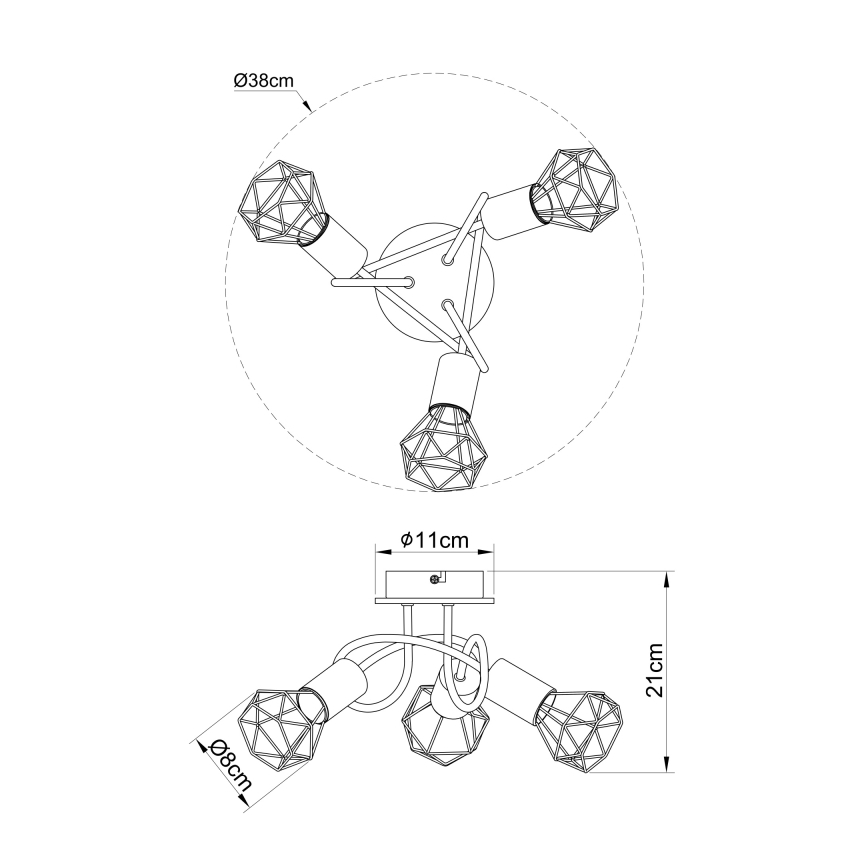 Globo - Přisazený lustr 3xE14/40W/230V