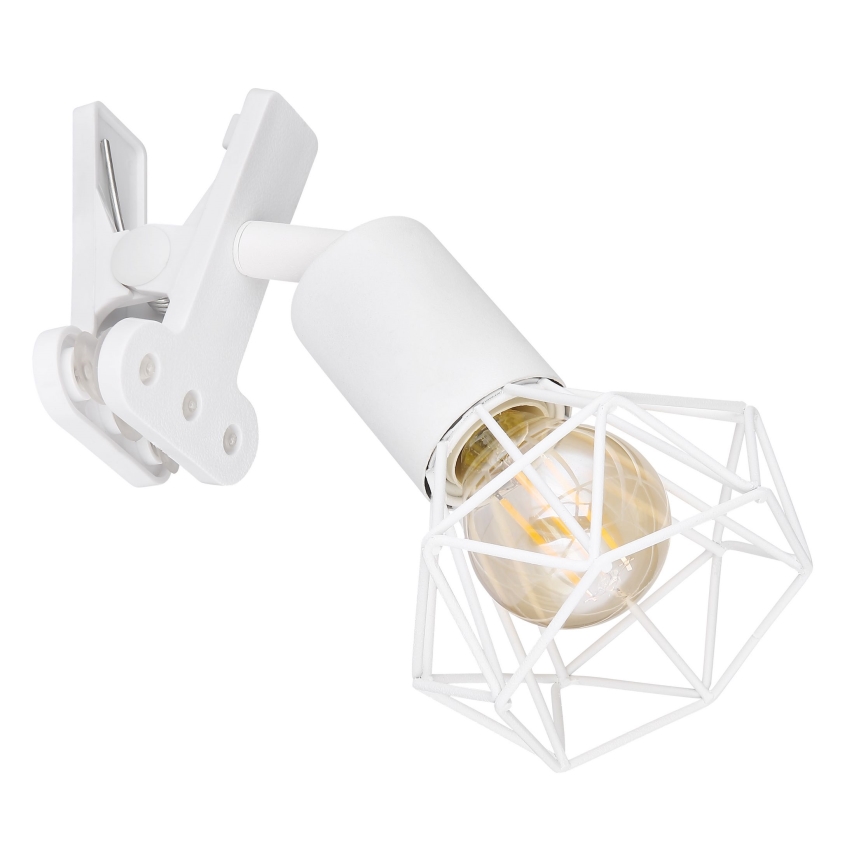 Globo - Nástěnná lampa s klipem 1xE14/40W/230V bílá