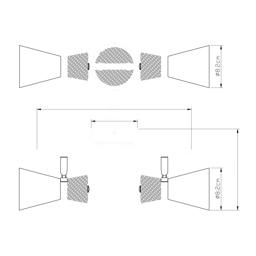 Globo - Bodové svítidlo 2xE14/25W/230V