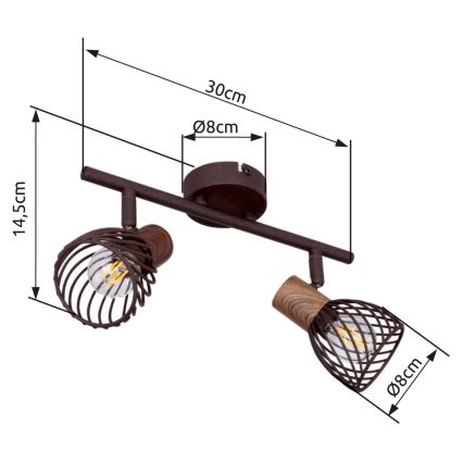 Globo - Bodové svítidlo 2xE14/40W/230V