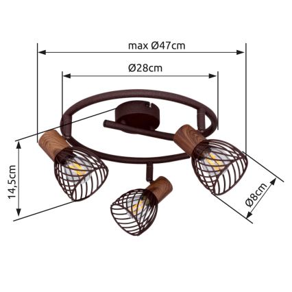 Globo - Bodové svítidlo 3xE14/40W/230V