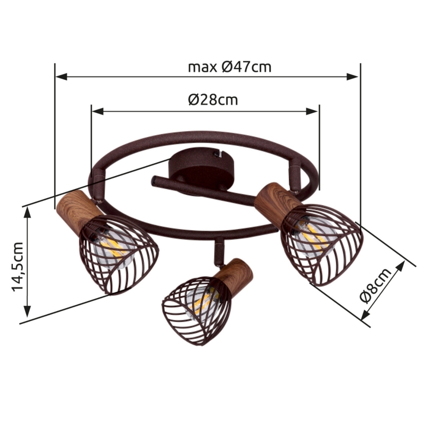 Globo - Bodové svítidlo 3xE14/40W/230V