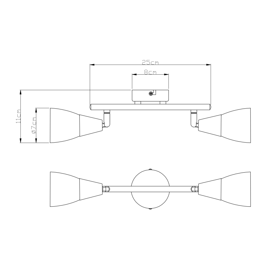 Globo - Bodové svítidlo 2xE14/40W/230V