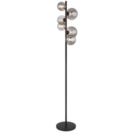 Globo - LED Stojací lampa 6xG9/3,5W/230V kouřová/černá