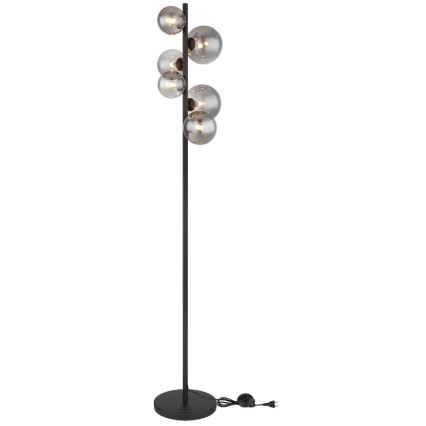 Globo - LED Stojací lampa 6xG9/3,5W/230V kouřová/černá