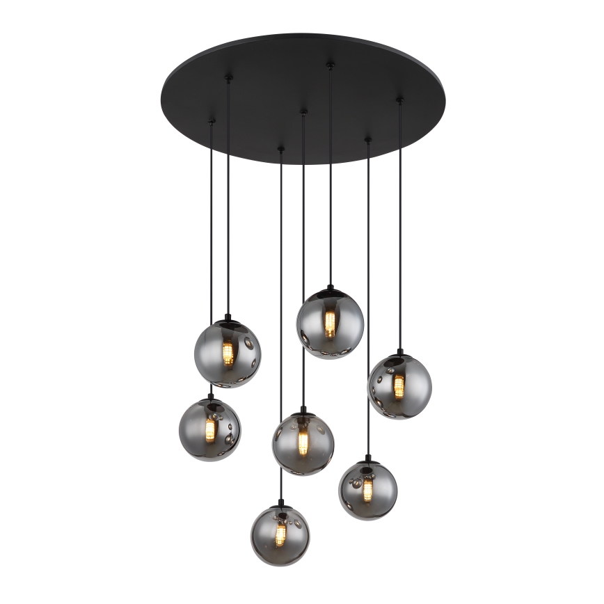 Globo - LED Lustr na lanku 7xG9/3,5W/230V kouřová/černá