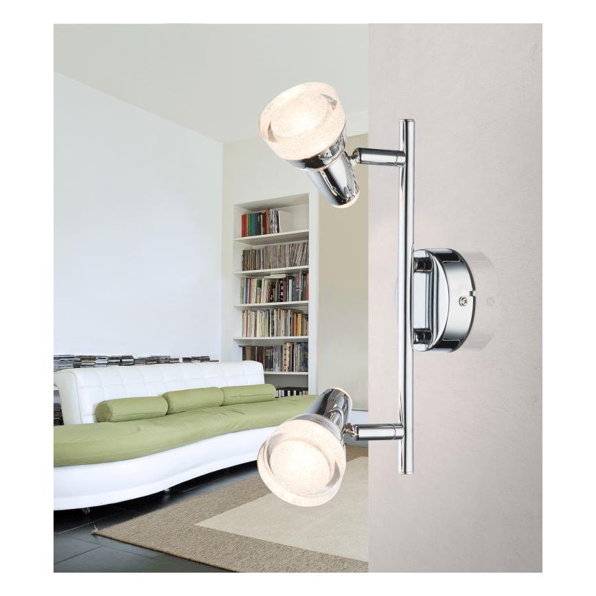Globo - LED Bodové svítidlo 2xLED/4W/230V lesklý chrom