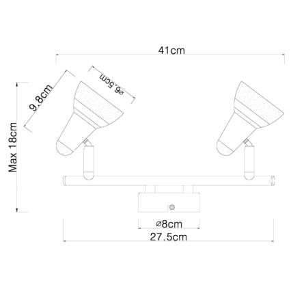 Globo - LED Bodové svítidlo 2xLED/4W/230V lesklý chrom