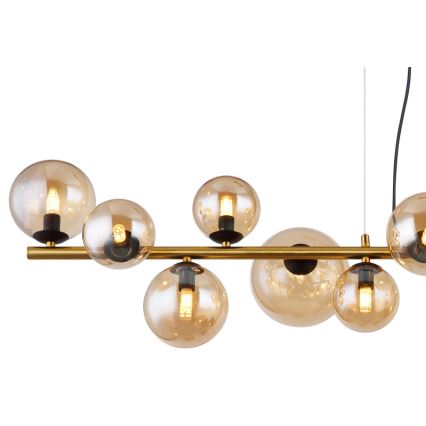 Globo - LED Lustr na lanku 13xG9/3,5W/230V kouřová/hnědá