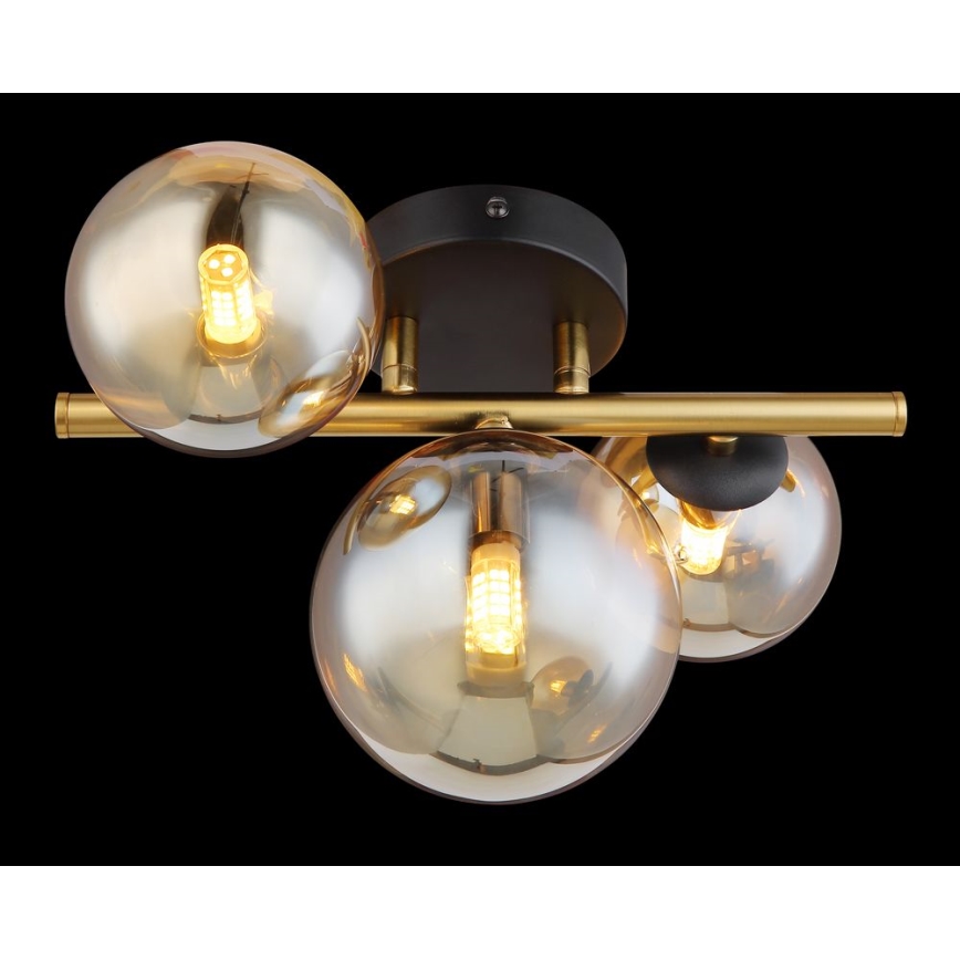 Globo - LED Přisazený lustr RIHA 3xG9/3,5W/230V mosaz