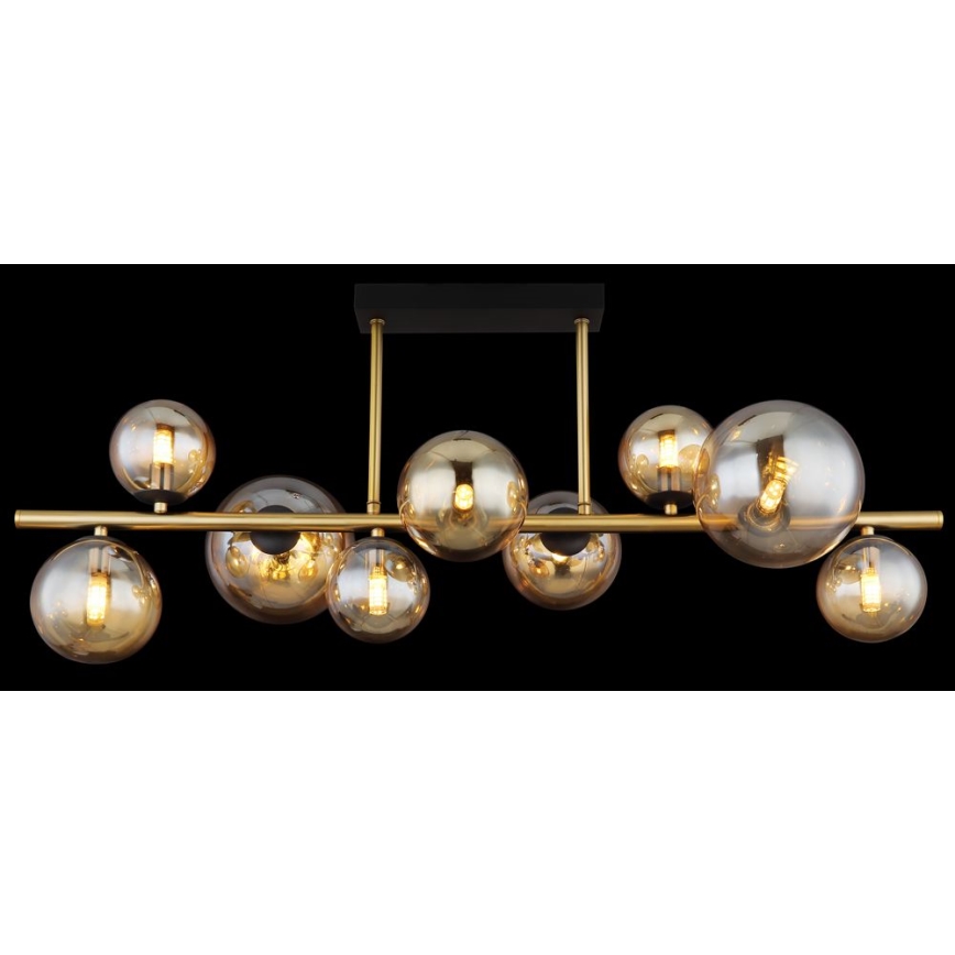 Globo - LED Lustr na tyči 9xG9/3W/230V mosaz