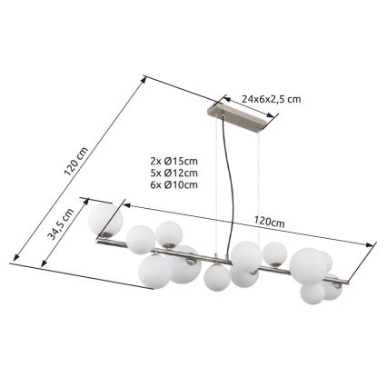 Globo - LED Stojací lampa 13xG9/3,5W/230V bílá