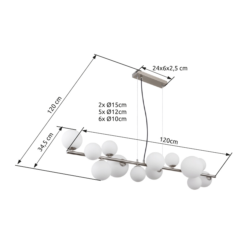 Globo - LED Stojací lampa 13xG9/3,5W/230V bílá
