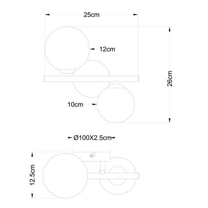 Globo - LED Přisazený lustr 2xG9/3W/230V chrom