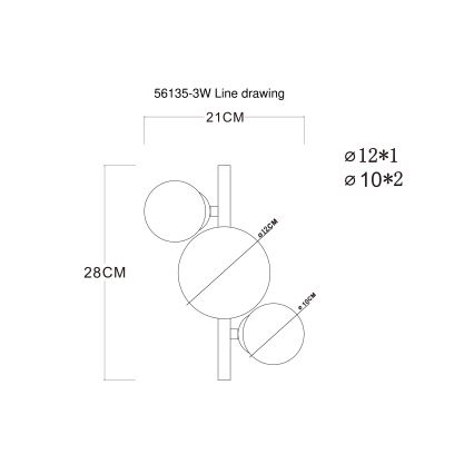 Globo - LED Přisazený lustr RIHA 3xG9/3,5W/230V matný chrom