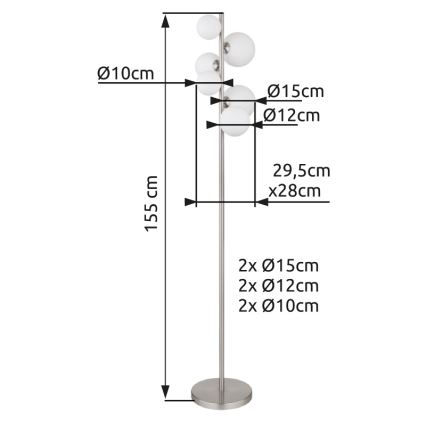 Globo - LED Lustr na lanku 6xG9/3,5W/230V bílá