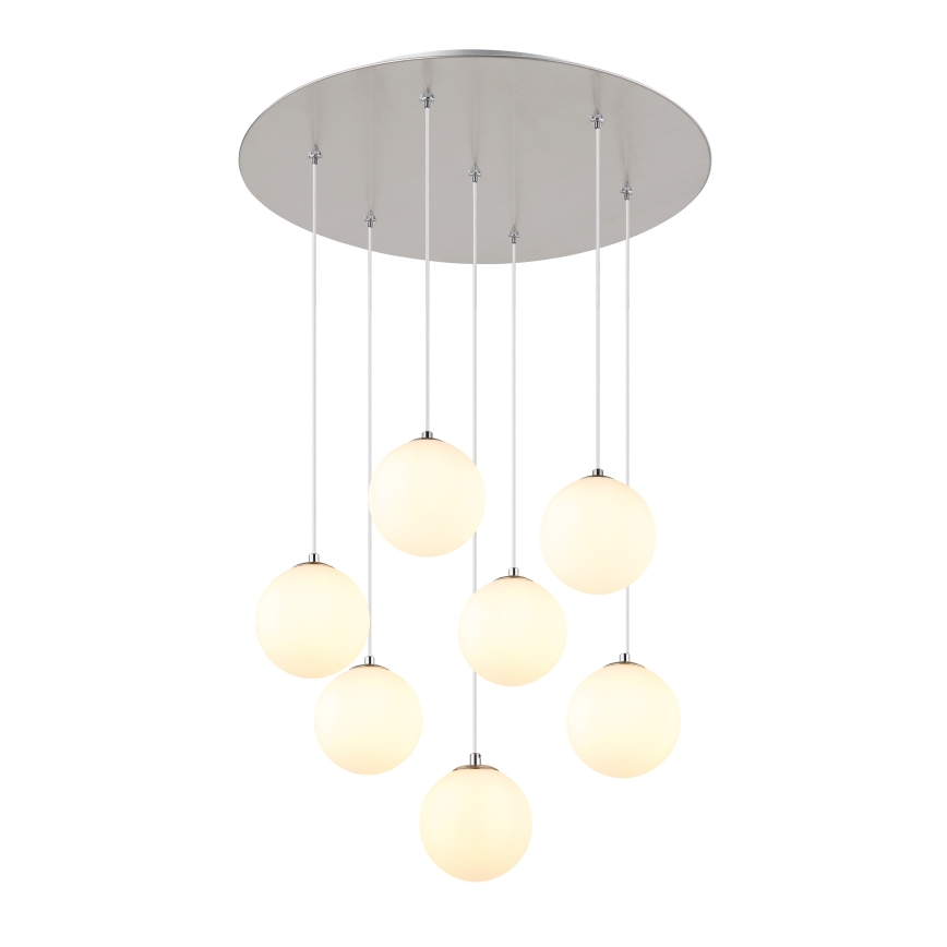 Globo - LED Lustr na lanku 7xG9/3,5W/230V bílá