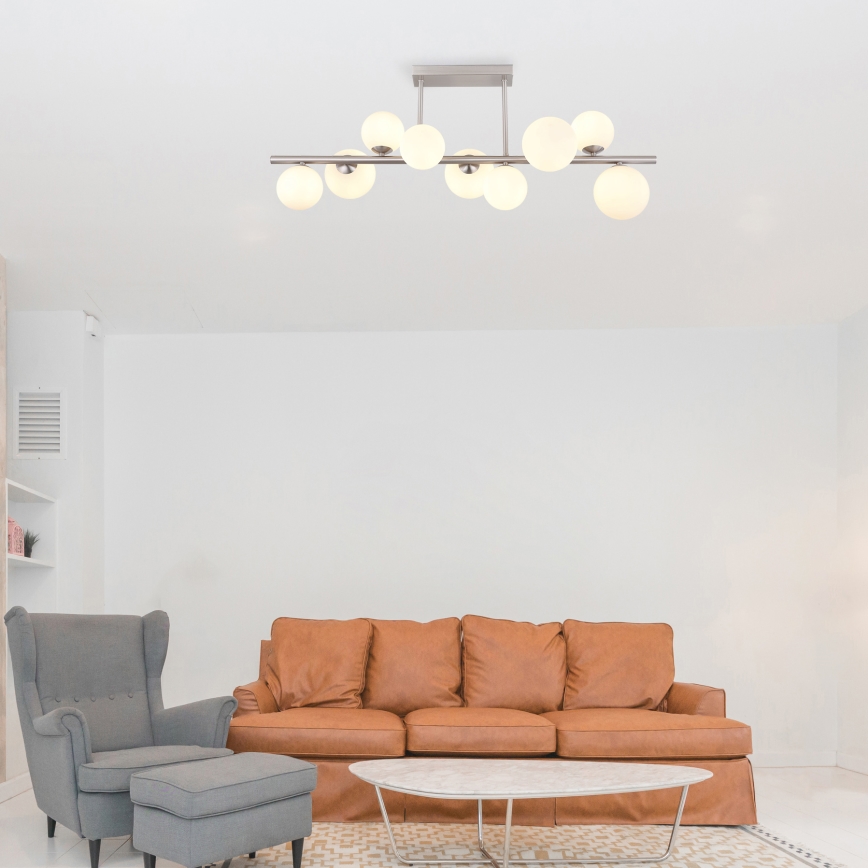 Globo - LED Lustr na tyči 9xG9/3W/230V matný chrom