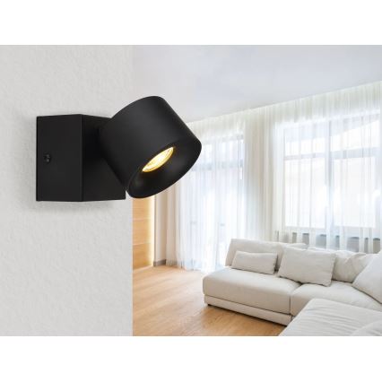 Globo - LED Nástěnné bodové svítidlo LED/6W/230V černá