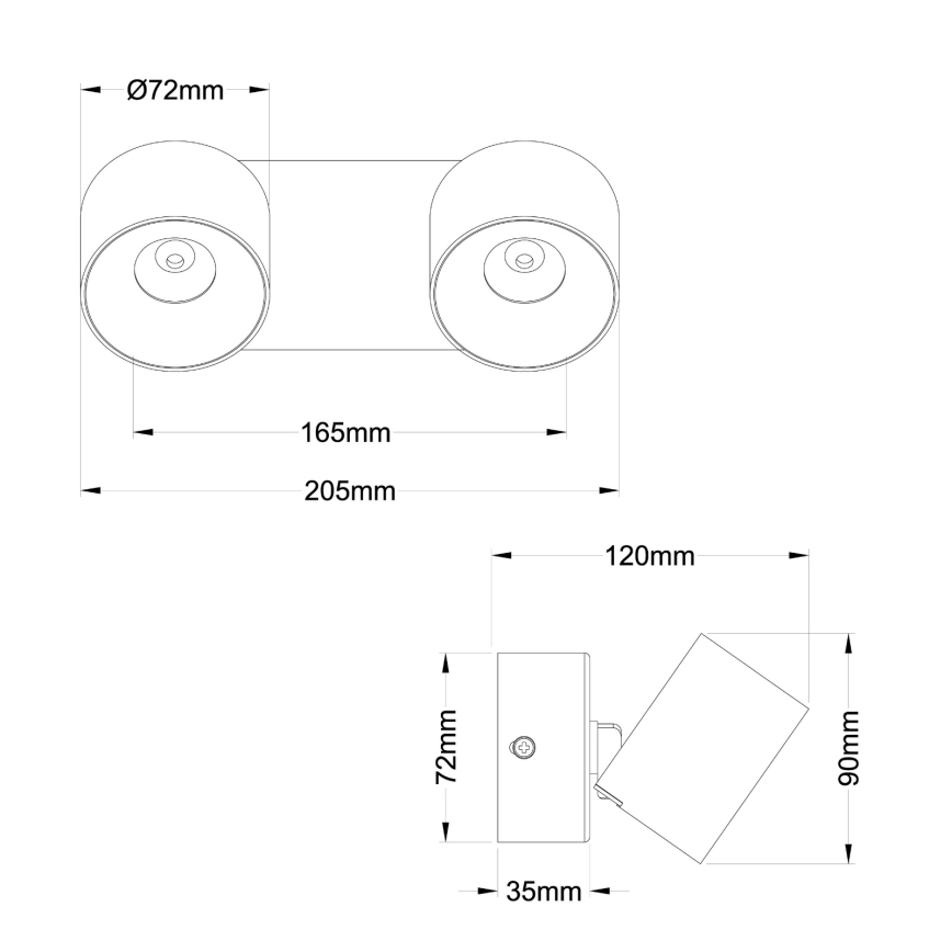 Globo - LED Bodové svítidlo 2xLED/6W/230V