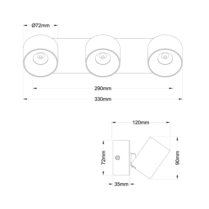 Globo - LED Bodové svítidlo 3xLED/6W/230V