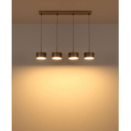 Globo - LED Lustr na lanku LED/40W/230V 3000K mosaz