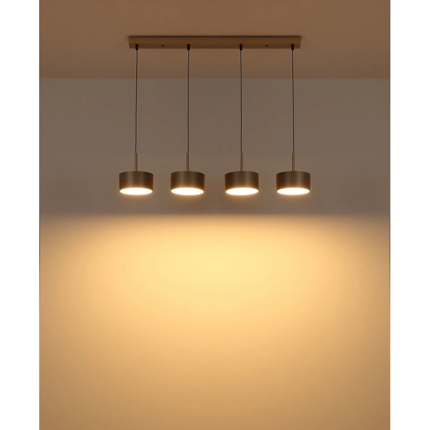Globo - LED Lustr na lanku LED/40W/230V 3000K mosaz