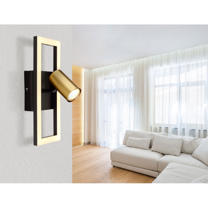 Globo - LED Nástěnné bodové svítidlo 1xGU10/5W/230V + LED/12W/230V