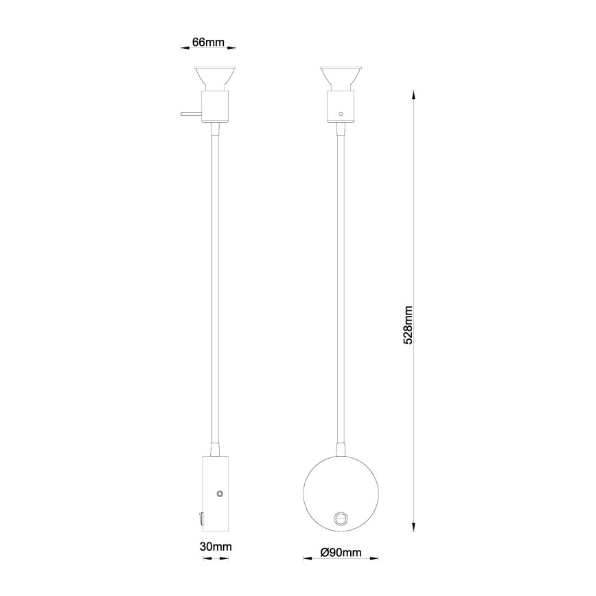 Globo - Flexibilní lampička 1xGU10/35W/230V