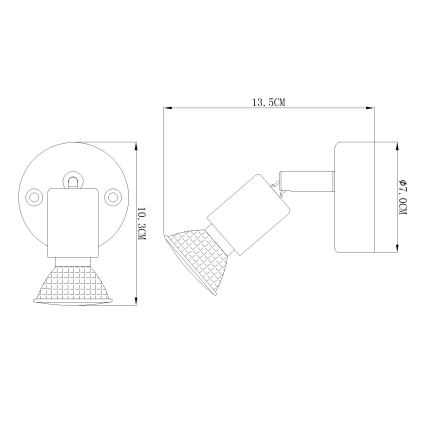 Globo 57381-1L - LED Nástěnné bodové svítidlo OLANA 1xGU10/3W/230V